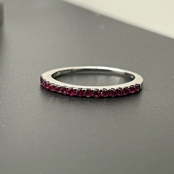 LeVian 14K White Gold Ruby Gemstone Ring - Picture 3 of 11